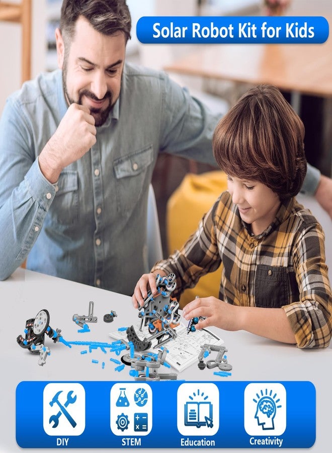 Dioju 13-in-1 Solar Robot Toys for Ages 8 9 10 11 12 Year Old Boys Girls, STEM Science Kits for Kids Age 8-12, Building Experiments Robotics Kit STEM Projects for Kid Christmas Birthday Gifts (Gray) - Image 4